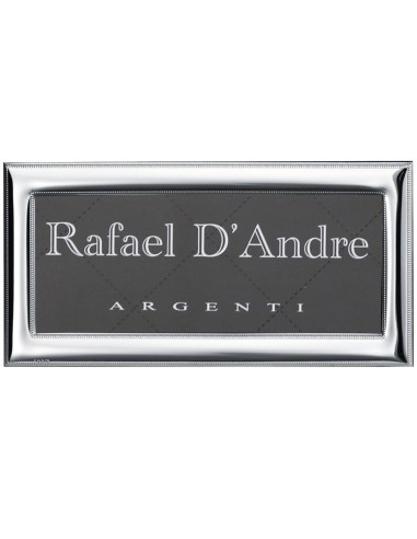 Cornice in Argento con Bordo Perlé per Foto 25 x 10 cm 