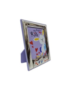 Cornice Portafoto Bimbi Viola Coniglietto Cuoricini cm... 2