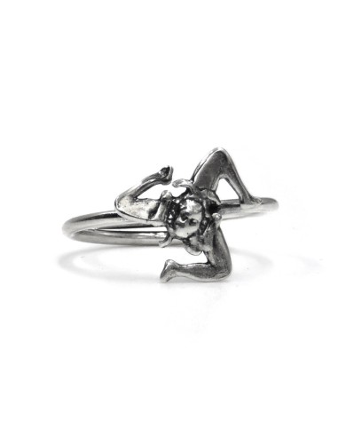 Sterling Silver Trinacria Ring 