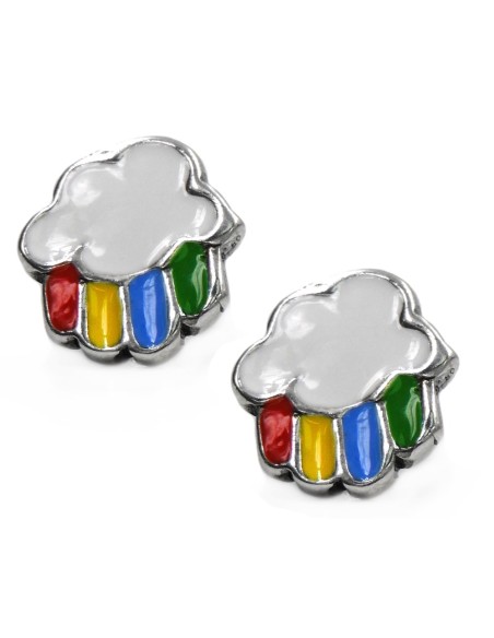 Orecchini Fiore in Argento 925 Con Zirconi Bianchi By Taitù