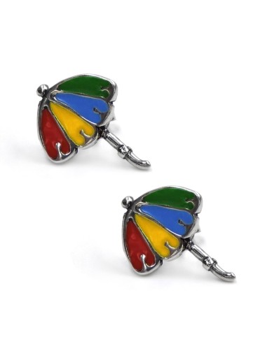 Orecchini Ombrello Bottoncino in Argento 925...