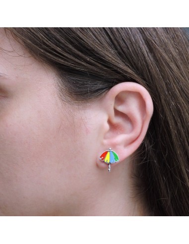 Orecchini Ombrello Bottoncino in Argento 925...
