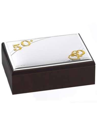 50th Anniversary Jewelry Box with PVD Silver Cover 
