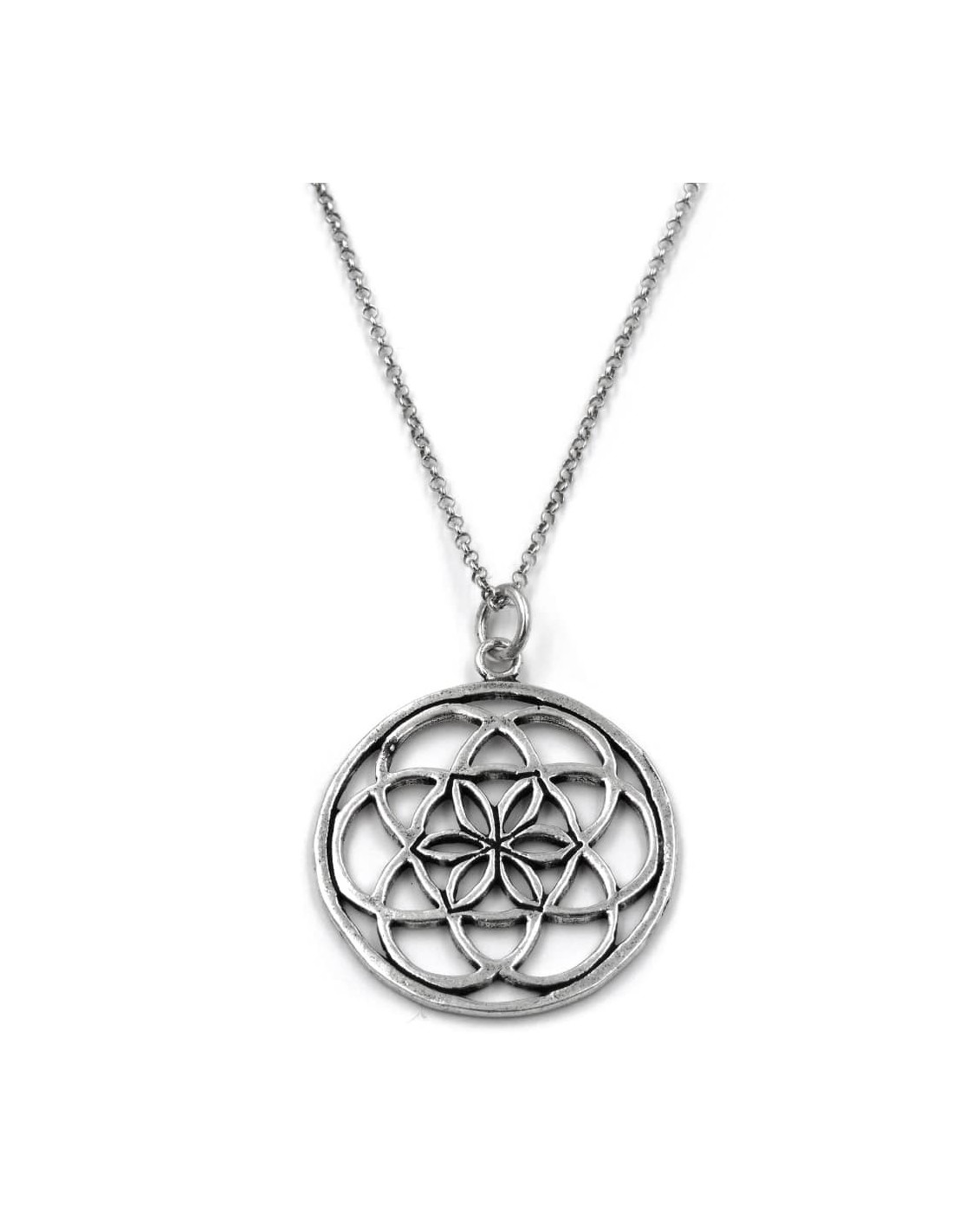 JO WISDOM Orecchini Fiore Della Vita In Argento 925 – Donne, Chiusura A Leva, Design Spirituale