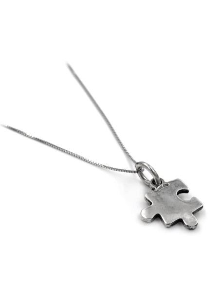 925 Sterling Silver Puzzle Tile Necklace