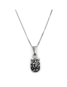 Sterling Silver Owl Pendant Necklace
