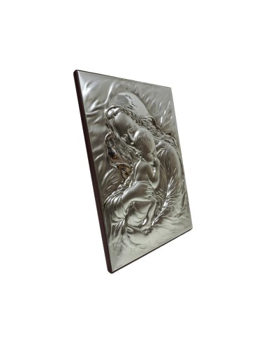 Quadro Sacro in Argento Maternità Rettangolare...