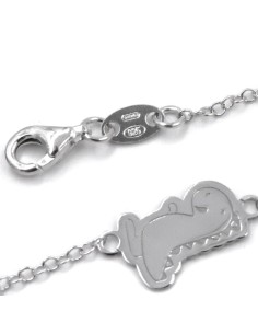 Bracciale Dinosauro in Argento 925 Rodiato 2