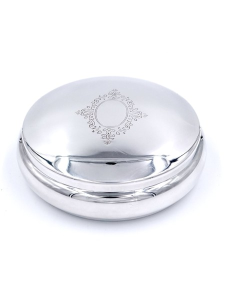 Scatola Portagioie Tonda in Argento 800 