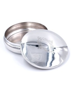 Scatola Portagioie Tonda in Argento 800  2