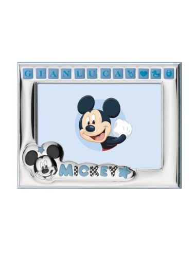 Cornice Portafoto Disney Bambino Topolino Personalizzabile cm 13 x 9
