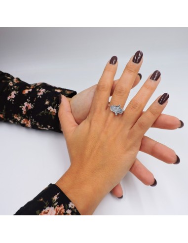 Sterling Silver Hamsa Ring 