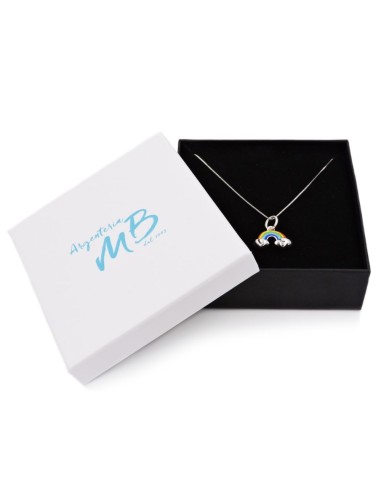 925 Sterling Silver Rainbow Necklace
