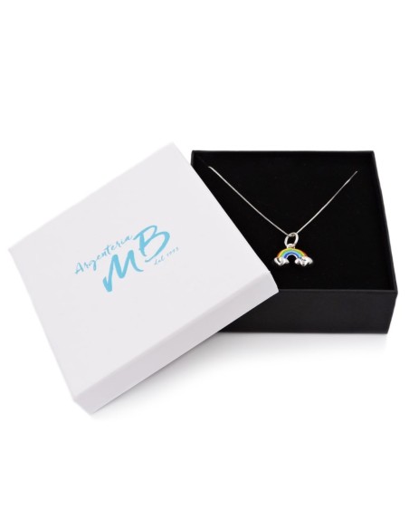 925 Sterling Silver Rainbow Necklace