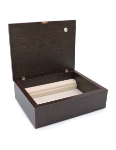 Drop Wooden Jewelry Box with Silver Cover  2
