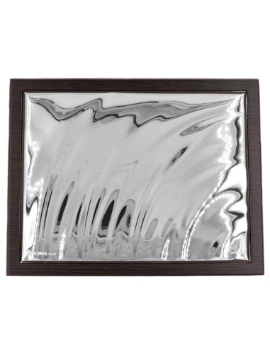 Drop Wooden Jewelry Box with Silver Cover 