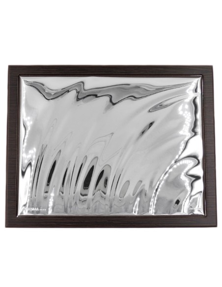 Cornice Portafoto Lucida Effetto Stropicciato cm 18x24 in Argento 