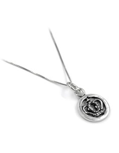 Sterling Silver Necklace with Royal Crown Medal 2