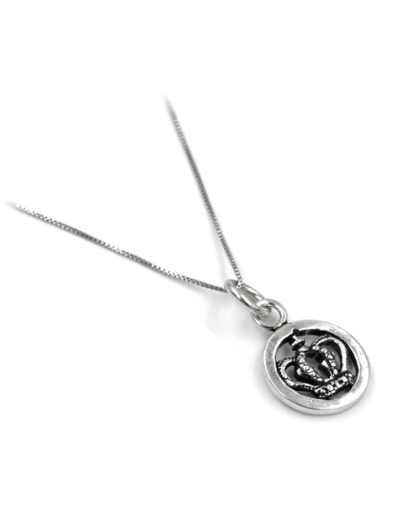 Bracciale Catena Donna in Argento 925 Rodiato con Ciondolo Doppio Cuore