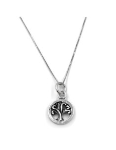 Sterling Silver Necklace with Three of Life Medal