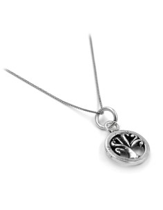 Sterling Silver Necklace with Three of Life Medal 2