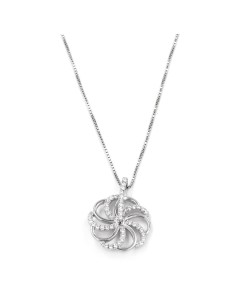 Collana con Girandola in Argento 925 e Zirconi Bianchi 2