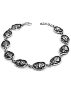Bracciale Rosario Boules Grandi Argento 925 Rodiato 