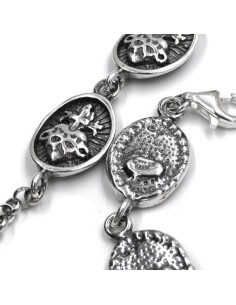 Bracciale Rosario Boules Grandi Argento 925 Rodiato  2