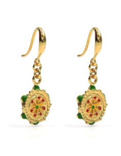 Orecchini Fiore in Argento 925 Con Zirconi Bianchi By Taitù