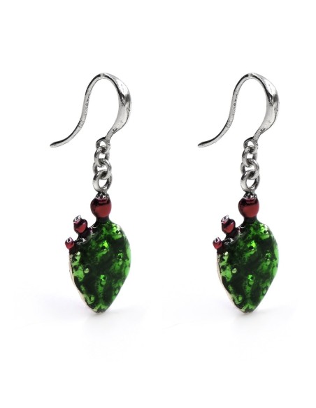 Orecchini Fico d'India in Argento 925 Smaltato 