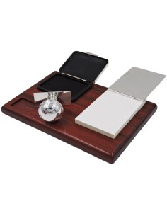 Stamp and Block Notes Sterling Silver and Cherry Wood Set 2