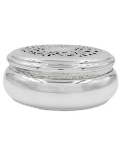 Solid Silver Box with Inlaid and Perforated Lid 2