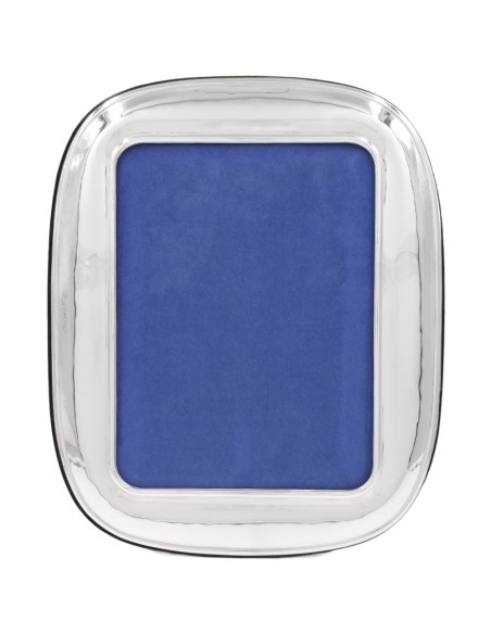 Rounded Sterling Silver Picture Frame 7 x 9 Velvet Back